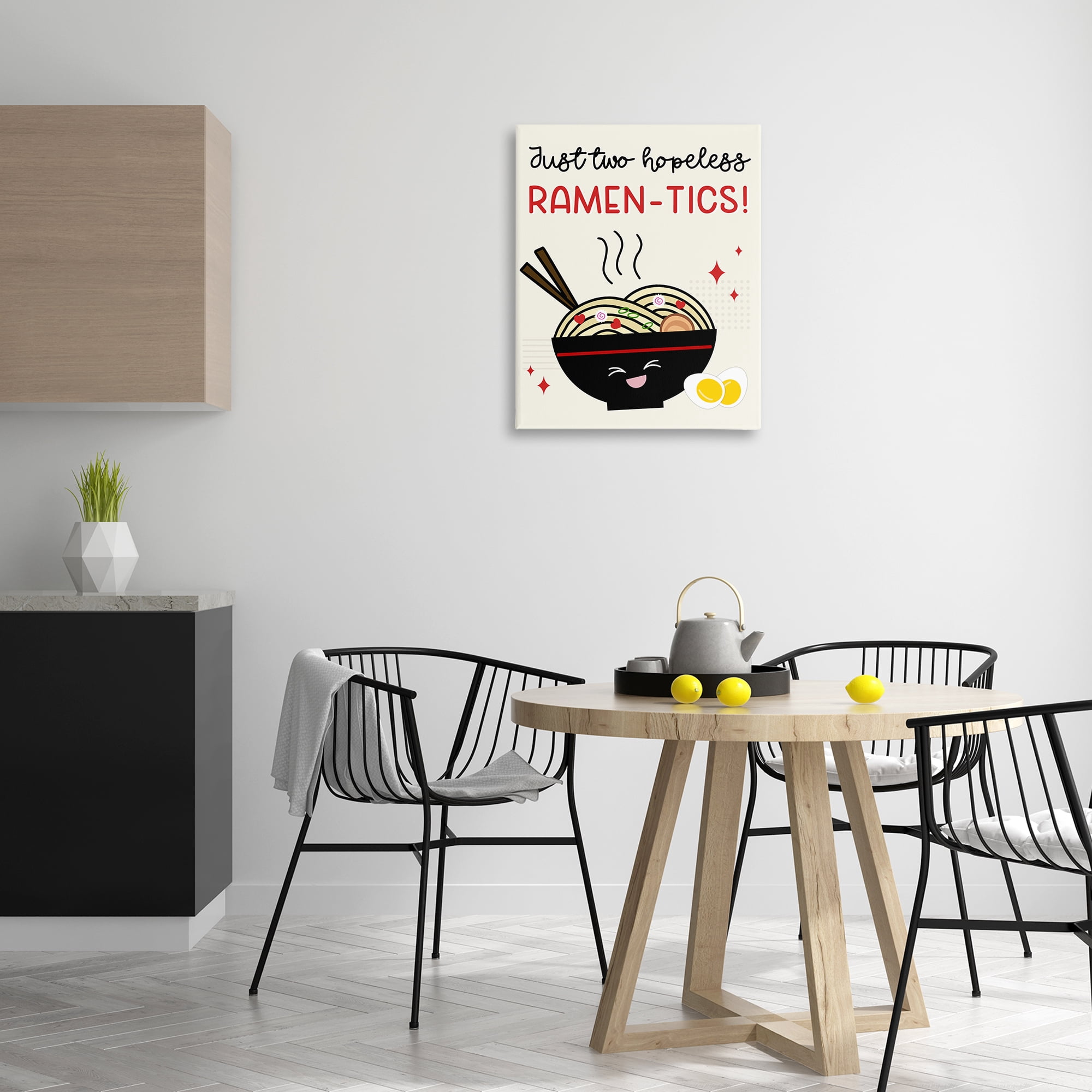 Stupell Industries Two Hopeless Ramen-tics Food & Beverage Painting Wrapped Canvas Art Print Wall Art, 24 x 30