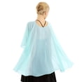 thumbnail image 4 of Eandarui Chiffon Shawls Wraps for Women Soft Silky Capelets for Evening Dress Wedding Cape Bolero Mint Green One Size, 4 of 6