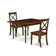thumbnail image 2 of East West Furniture Monza 3-piece Dining Set with X Back Chairs in Mahogany, 2 of 5