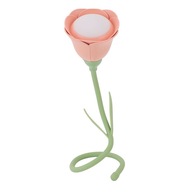 Luz De Noche De Flor Rosa Ambiental, Adorno De Luz Ambiental, Lámpara De Mesa Pequeña Infinitamente Regulable Para Dormitorio