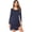 C, variant on DABOOM Women's Lace Nightgown Long Sleeve Button Decor Nightshirt Sleepwear Pajama Dress V Neck Sleepwear S-XXL