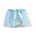 thumbnail image 2 of HOMADLES Layered Tutu Skirt for Girls Bow Multicolor Lightweight Sports Skirts for Girls High Waist A Line Mini Skorts Light Blue 7 T, 2 of 5