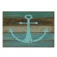 thumbnail image 3 of Anchor Cutting Board, Timeworn Marine on Weathered Wooden Planks Rustic Nautical Theme Pattern, Decorative Tempered Glass Cutting and Serving Board, Small Size, Pale Blue Brown Teal, by Ambesonne, 3 of 5