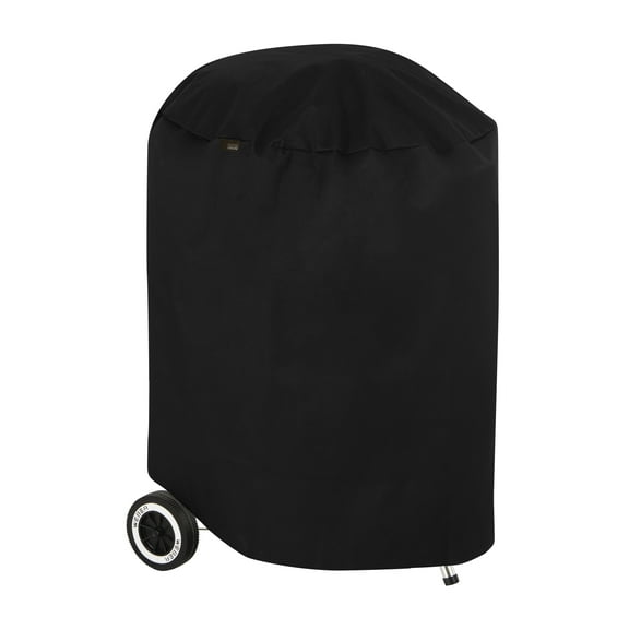 Modern Leisure Chalet Round Outdoor Patio Charcoal Grill Cover, 27" Dia x 40"H, Black
