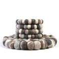 thumbnail image 4 of Global Groove GLG50052-02L Hand Crafted Felt Ball Trivets, Round - Light Grey, 4 of 5