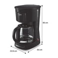 thumbnail image 2 of T-fal Cafetera de Filtro Permanente Heliora Grande, con Sistema Antigoteo y capacidad para 12 tazas de café, incluye filtro permanente y cuchara medidora, Negra, CM1408MX, 2 of 6