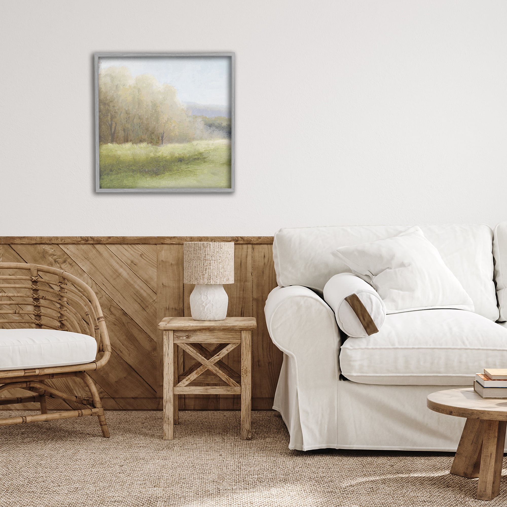 Stupell Industries Within Familiar Place Meadow Gray Framed Giclee Art, design by Michael Marcon