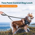 thumbnail image 3 of Two Point Control  Leash, Works with No Pull Harnesses, No Tangle  Leashes, Soft Padded and Reflective Walking Lead, Converts to Single Lead for Medium Large Dogs (Black), 3 of 7