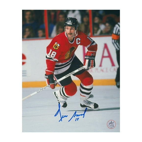 Denis Savard Photo Légende Chicago Blackhawks Signée 8x10