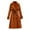 Orange, variant on Women Elegant Notched Collar Double Breasted Wool Blend Over Coat with Decor Belt Midi Trench Coat Women's Fall Winter Clothes (Army Green XXXL)