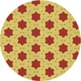 thumbnail image 1 of Ahgly Tapis Rond Lavable en Machine Intérieur Rouge Pamplemousse Transitionnel, 3 Pieds Rond, 1 of 7