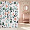 thumbnail image 2 of Manfei Cute Panda Shower Curtain 72Wx84L,Cartoon Flowers Bathroom Shower Curtain, 2 of 6