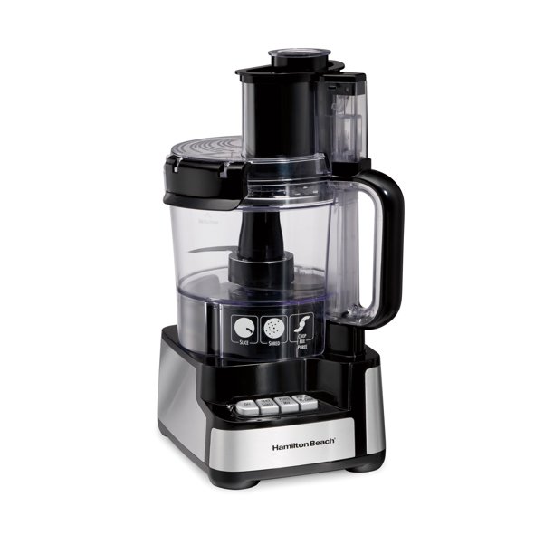 Hamilton Beach Stack & Snap Food Processor, 12 Cup Capacity, Black and
