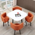 thumbnail image 2 of Round Legs Metal Dining Table Set 4 Chairs Outdoor Luxury Nailnordic Camping Table Coffee Makeup Mesa Comedor Kitchen Furniture My Lux Decor Round, 2 of 46