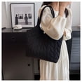 thumbnail image 4 of Nvzi Bolsa de lona de esponja para compras de verano, bolsos de hombro, color negro, 4 of 5