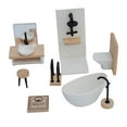 thumbnail image 4 of Juego de Baño para Casa de Muñecas a Escala 1:12, Bañera, Modelo de Inodoro, Juguetes de Imitación para Niños, 4 of 9