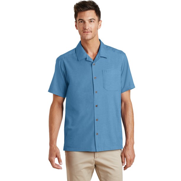 Camisa texturizada Port Authority Camp S662 Celadon XL Autoridad Portuaria S662