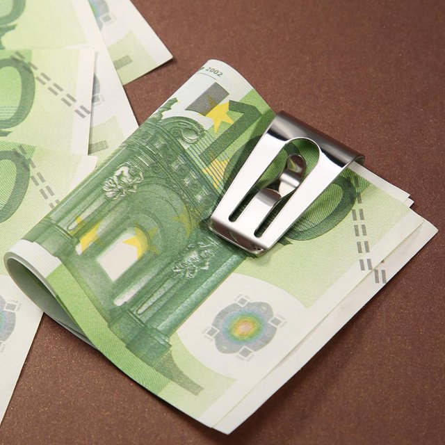 Clip de dinero de acero inoxidable unisex Cartera de efectivo de dólar de metal simple Wdftyju Libre de BPA