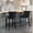 Black, variant on Velvet Wing-Back Bar Stools Set of 2, Modern Tufted Upholstered Counter Height Barstools with Wood Legs and Nailhead Trim for Kitchen Island, Black