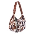 thumbnail image 3 of Madden NYC Women's Half Moon Stud Shoulder Bag, Cow Print, 3 of 7