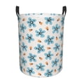 thumbnail image 6 of Lsque Flower Leaves pattern Laundry Hamper Basket, Tall Woven Rope Hamper Basket for Clothes, Lightweight Storage Basket, Collapsible Waterproof-Medium, 6 of 8