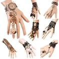 thumbnail image 2 of Guantes Steampunk Vintage para mujer, brazalete de muñeca, pulseras victorianas, disfraz, pulsera, accesorios de joyería, ropa de mano de encaje, 2 of 4