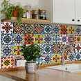 Mi Alma Removable Vinyl Mexican Multicolor Backsplash Tile Stickers