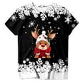 thumbnail image 7 of Duqingm Merry Christmas Shirt Christmas Shirts for Women 2025 Plus Size Funny Snowman Graphic Buffalo Plaid Xmas T-Shirts Holiday Tee Tops Black,L, 7 of 7