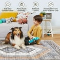 thumbnail image 6 of Yesurprise 274cm*366cm 9'x12' Vintage Boho Area Rugs, Traditional Persian Design, Washable, Non-Slip, Low Pile, Indoor Carpet, Light Orange, 6 of 7