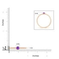 thumbnail image 4 of ANGARA Natural Bezel Set Amethyst Ring with Beaded Groove Shank in 14K Rose Gold for Women (Size-3mm) | February Birthstone, Birthday, Anniversary, Jewelry Gift for Women | Natural Amethyst Ring, 4 of 8