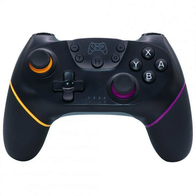 Wireless Gamepad Game Joystick Controller Bluetooth for Switch Pro Console Left Orange Right Purple
