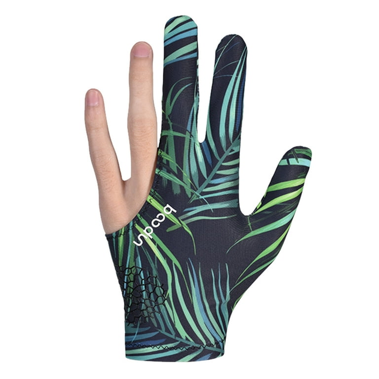 BOODUN Billiard Glove -skid Breathable Cue Sport Glove 3 Finger Super  Elastic Sports Glove Fits on Left or Right Hand 