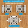 thumbnail image 4 of Uxcell Combination Cabinet Latch Zinc Alloy Keyless Drawer Lock 3-Digit Password Cabinet Lock Safety Lock Silver, 4 of 7