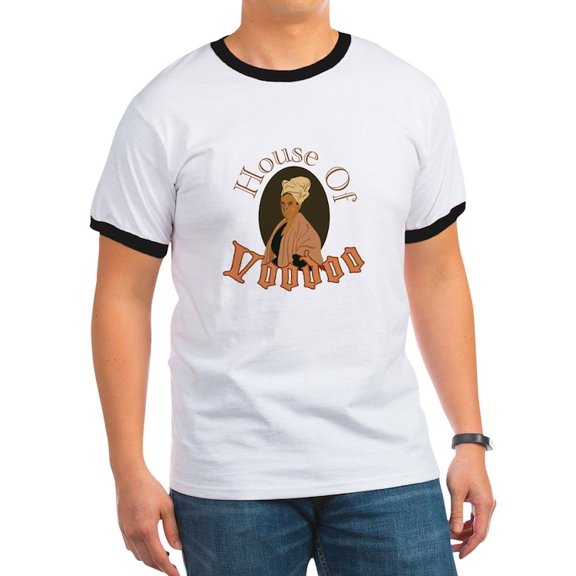 CafePress - House Of Voodoo T Shirt - 100% Cotton Ringed T-Shirt