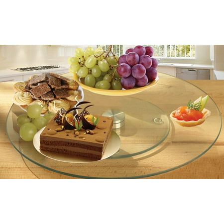 Tempered Glass Lazy Susan Turntable 360 Degree Table Organizer