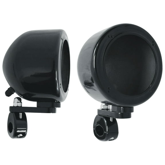 2 Rockville MAC40B 4" Black Swivel Aluminum Tower/Handlebar Speaker Pods ATV/UTV