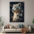 thumbnail image 6 of Mudket White Snow Leopard Canvas Wall Art, Leopard with Blue Eyes Print Wall Decor Framed Ready to Hang for Bedroom - 12"L x 8"W, 6 of 10