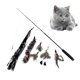 thumbnail image 3 of BRIGHTFUFU 6 unids de burlas telescópicas Stick Creative Teaser Suministro de burlas de burlas divertidas Varita con 5pcs cabeza de pluma para mascotas gatito gato (negro), 3 of 8