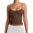 thumbnail image 2 of Women’s Scoop Neck Adjustable Strap Sleeveless Tank Top Soft Stretchy Fitted Camisole Basic Layering Shirt for Daily Wear, 2 of 8