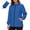 Blue, variant on ShomPort Rain Jacket for Women Packable Zipper Drawstring Hooded Trendy Loose Waterproof Jackets
