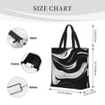 thumbnail image 3 of Fotbe Abstract Black White Swirls Bolsa Tote con Estampado para Mujer, Bolsos con Cremallera, Bolsa de Hombro Casual de Gran Capacidad con Bolsillos Internos, 3 of 7
