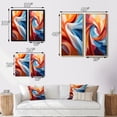 thumbnail image 4 of Designart "Fractal Spiral in Blue and Brown II" Wind Turbines Framed Wall Art Set Of 2 - Multi-Color Architecture Framed Canvas Set For Living Room Decor, 4 of 6