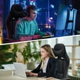 thumbnail image 5 of XF XINFENG Gaming Chair PU Leather Ergonomic Office Chair with Lumbar Support 360°Swivel Computer Desk Chair for Home Office, Black, 5 of 8