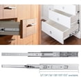 thumbnail image 4 of Gobrico Hardware 12-inch 55 lb, 3Folds Hydraulic Soft and Self Close Full Extension Ball Bearing Drawer Slides 12inch Drawer Slides 1Pair - Zinc Plated Steel, 4 of 8