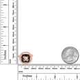thumbnail image 3 of Gem Stone King 18K Rose Gold Plated Silver Ring Smoky Quartz Moissanite (6.98 Cttw), 3 of 4