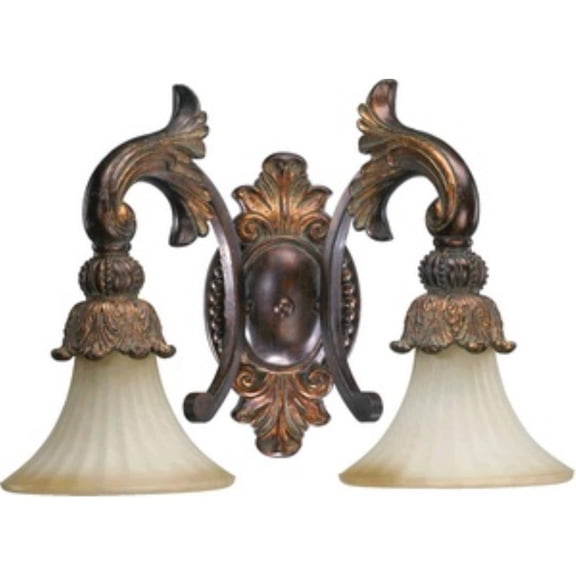 2 Light Bathroom Light Fixture in Traditional Style 18.5 inches Wide By 13 inches High Bailey Street Home 183-Bel-600360