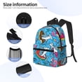 thumbnail image 3 of Fuzoiu Sharks Summer Print School Backpack for Teens,Large Bookbag,Lightweight Laptop Bag for Travel, Work, School & Outdoor Adventures, 3 of 6