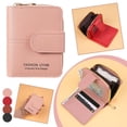 thumbnail image 3 of Short Womens Card Wallet Button Zipper Coin Purse New E4 R6R7 W3B3 G8A5 Z7, 3 of 8
