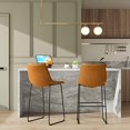 Stools 29 inches Counter Height Stools Dining Chairs Faux Leather