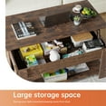 thumbnail image 5 of FDW Storage Melamine Coffee Table with Hidden Compartment, Brown, 5 of 8